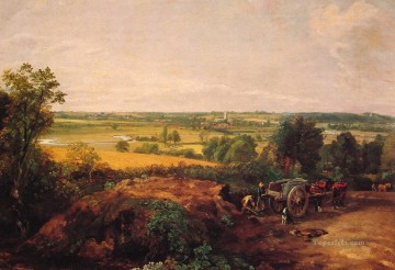Vista del romántico John Constable de Dedham Pinturas al óleo